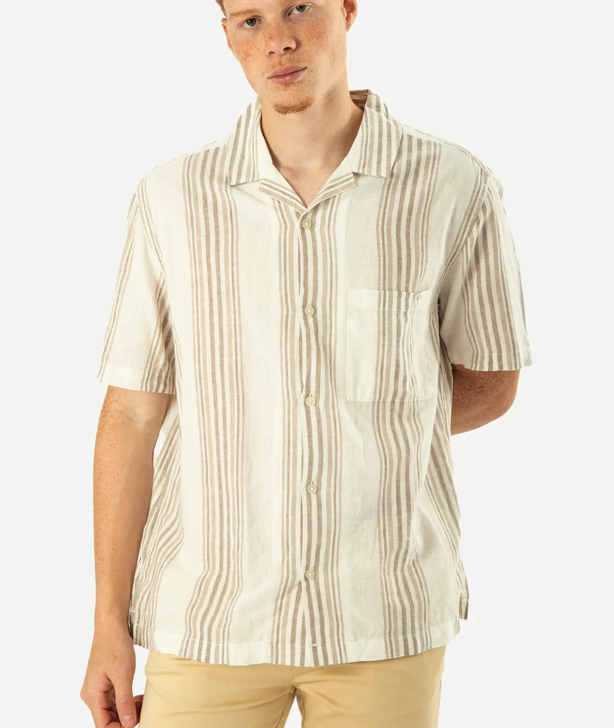 Chemise En Lin Mélangé Coupe Régulière – Image 1