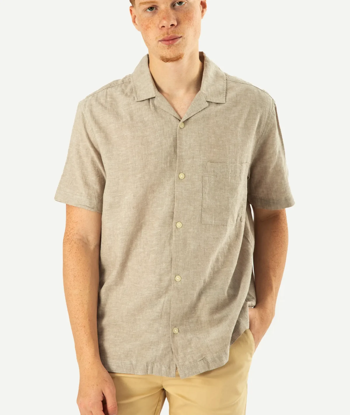 E-1207768004_A Chemise En Coton Coupe Régulière – Image 1