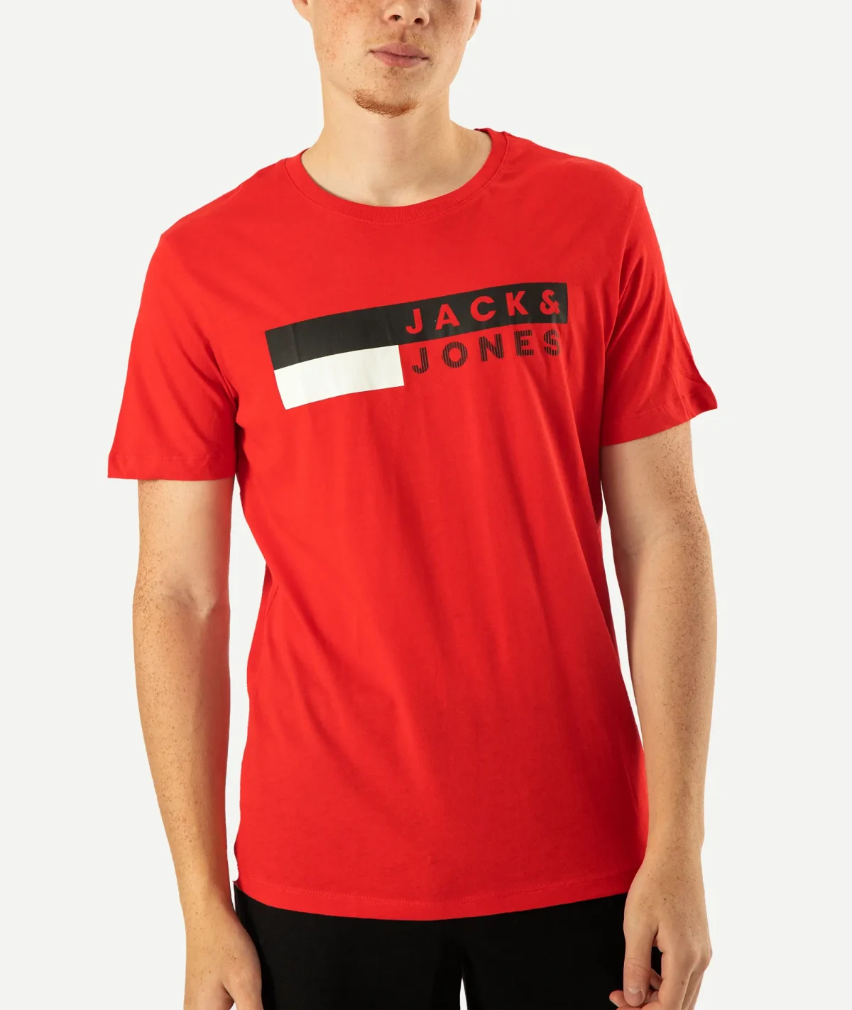E-140034041-004_A T-Shirts JACK&JONES Imprimé Rouge – Image 1