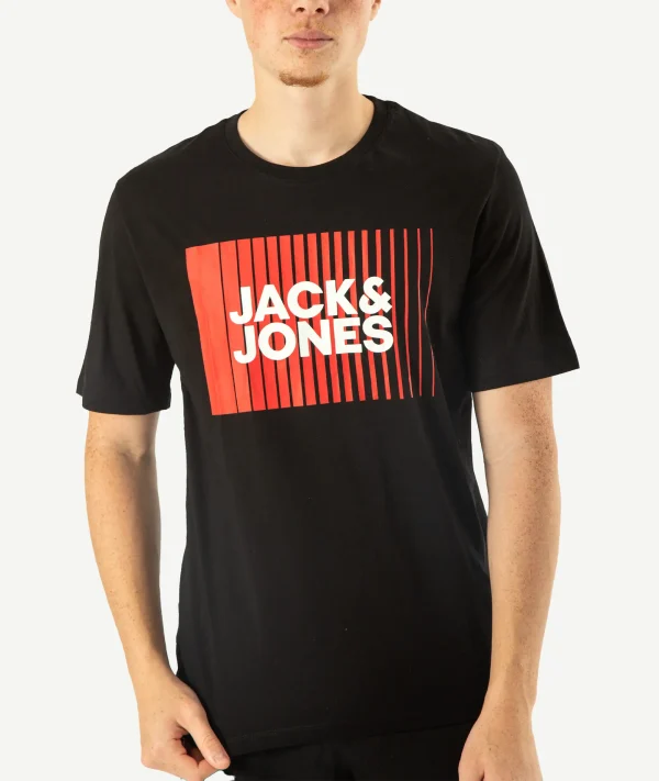 T-Shirts JACK&JONES Imprimé Noir
