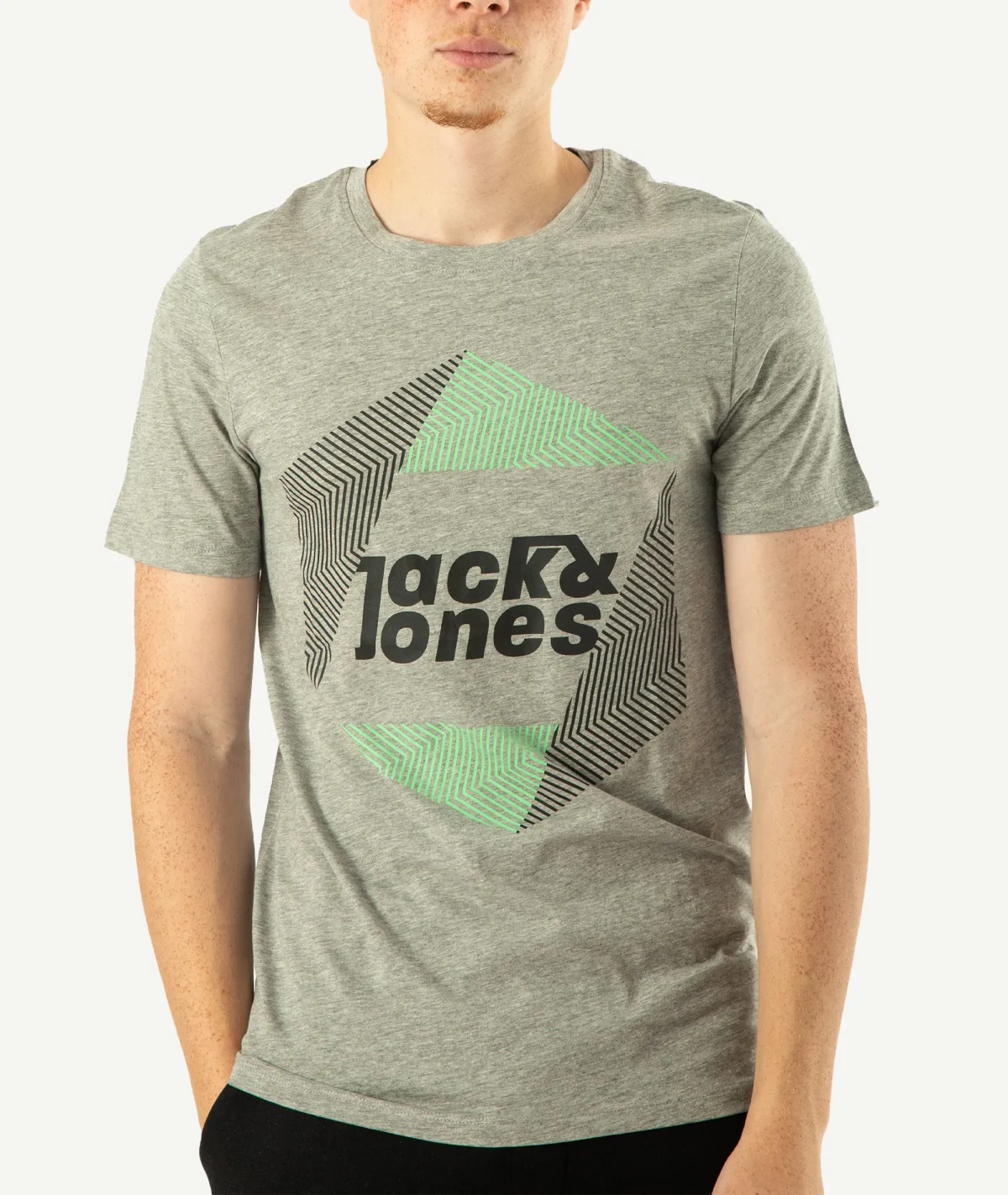 E-140034053-008_A T-Shirts JACK&JONES Imprimé Gris – Image 1
