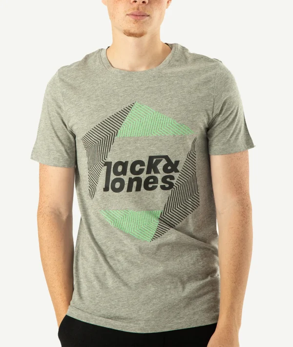 T-Shirts JACK&JONES Imprimé Gris
