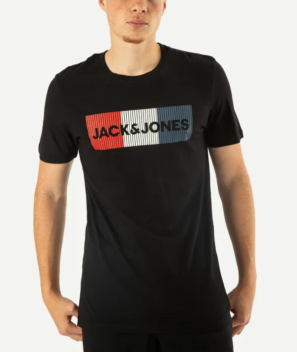 T-Shirts JACK&JONES Imprimé Noir