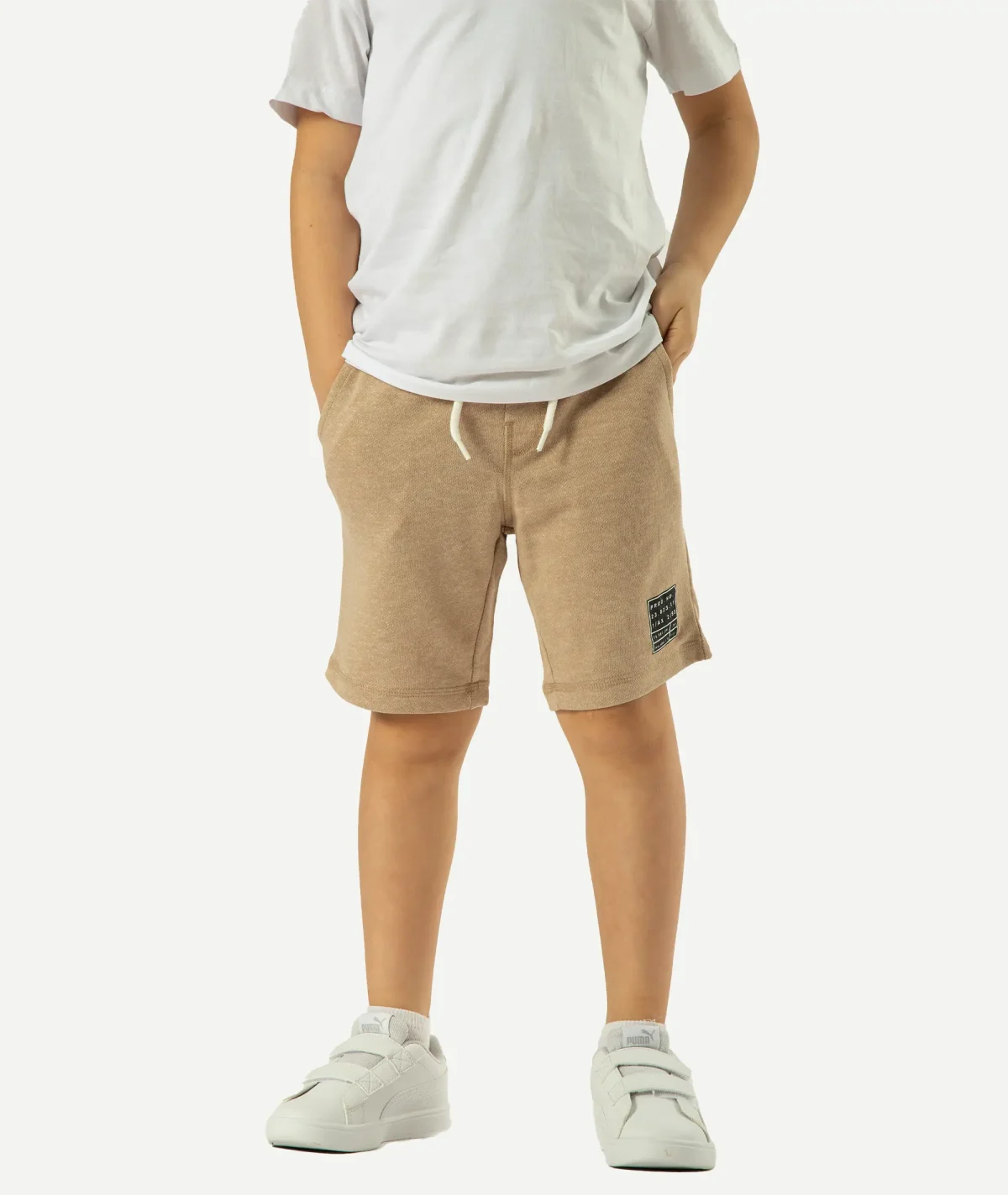 E-156026018-012_A Short NAME IT Enfant Beige – Image 1