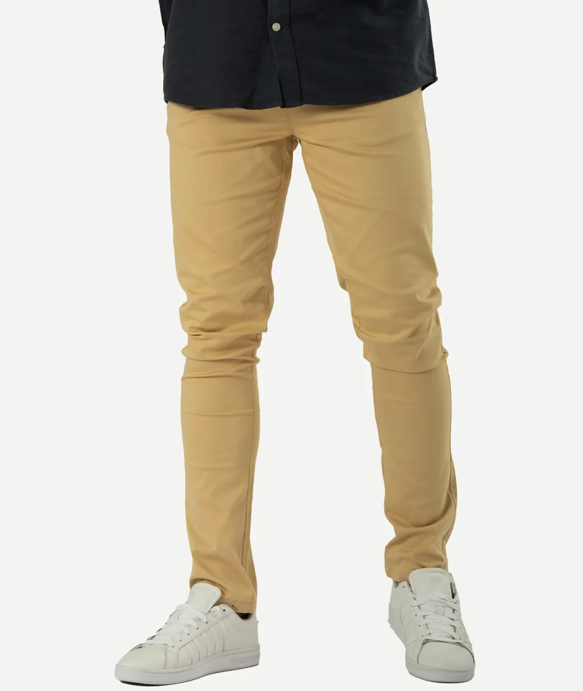 E-196019009-012_A Pantalon Toile VICTOR Beige Chic – Image 1