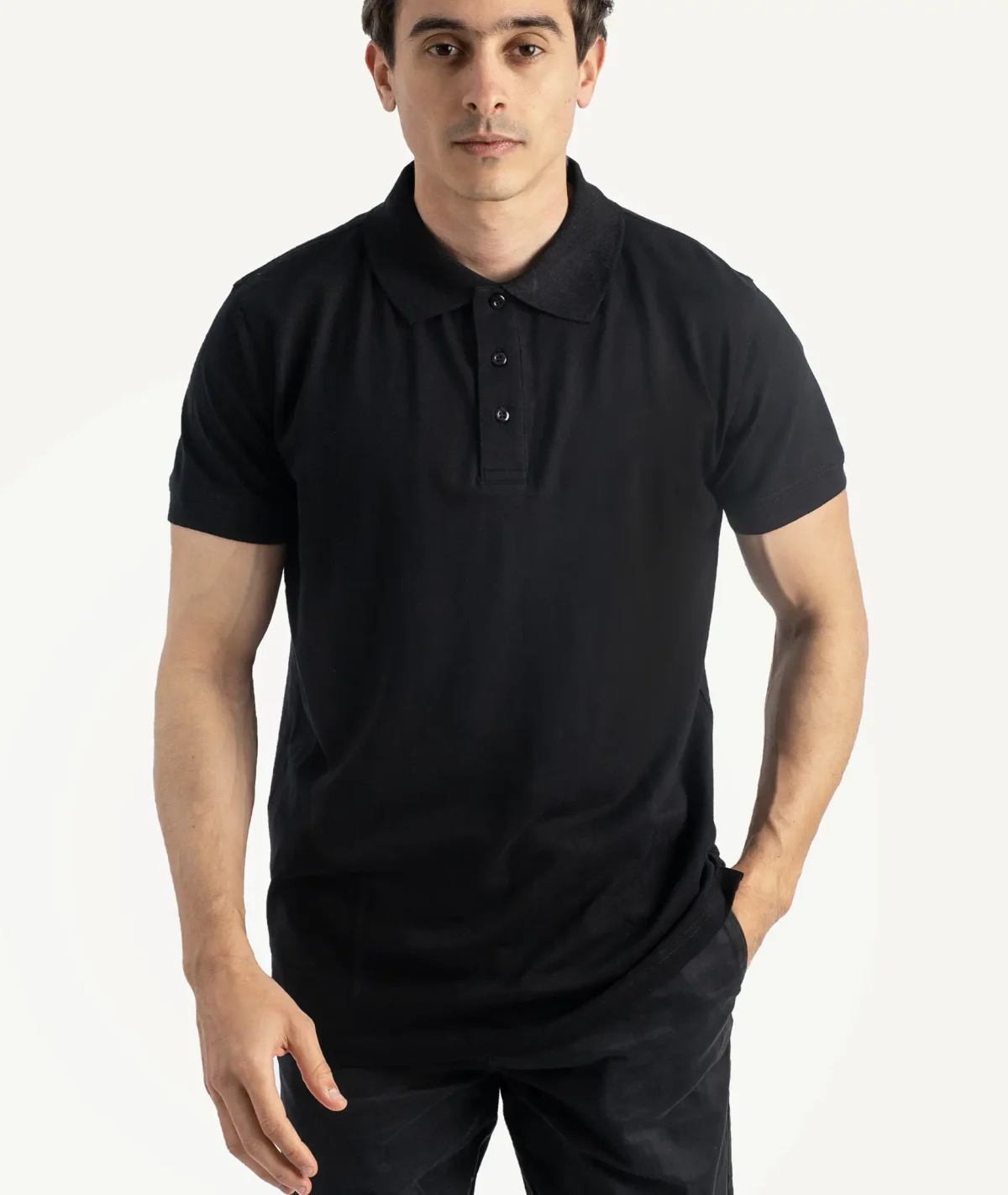 Polos  RUSSELL Basique Noir – Image 1