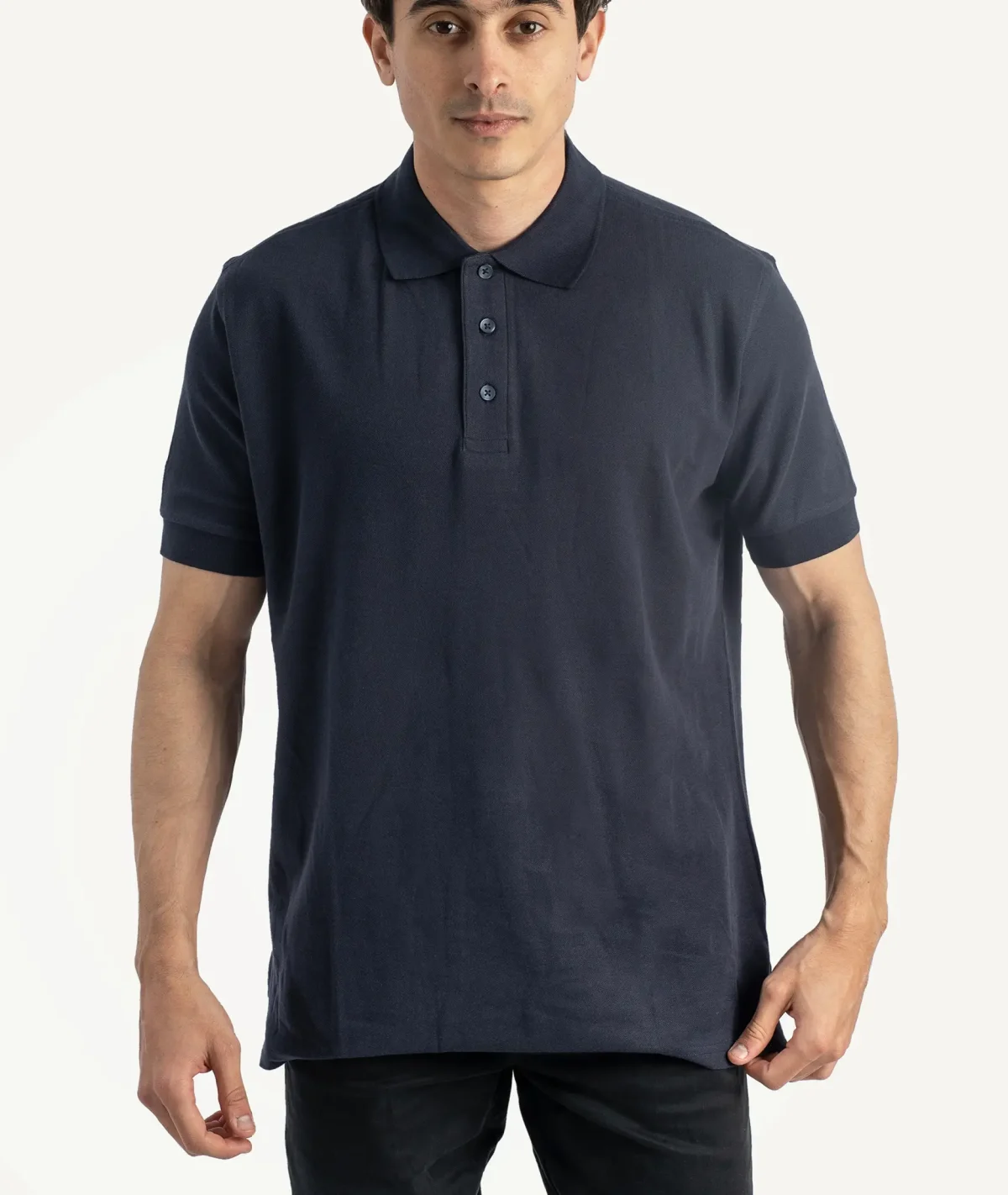 Polos  RUSSELL Basique Bleu Nuit – Image 1