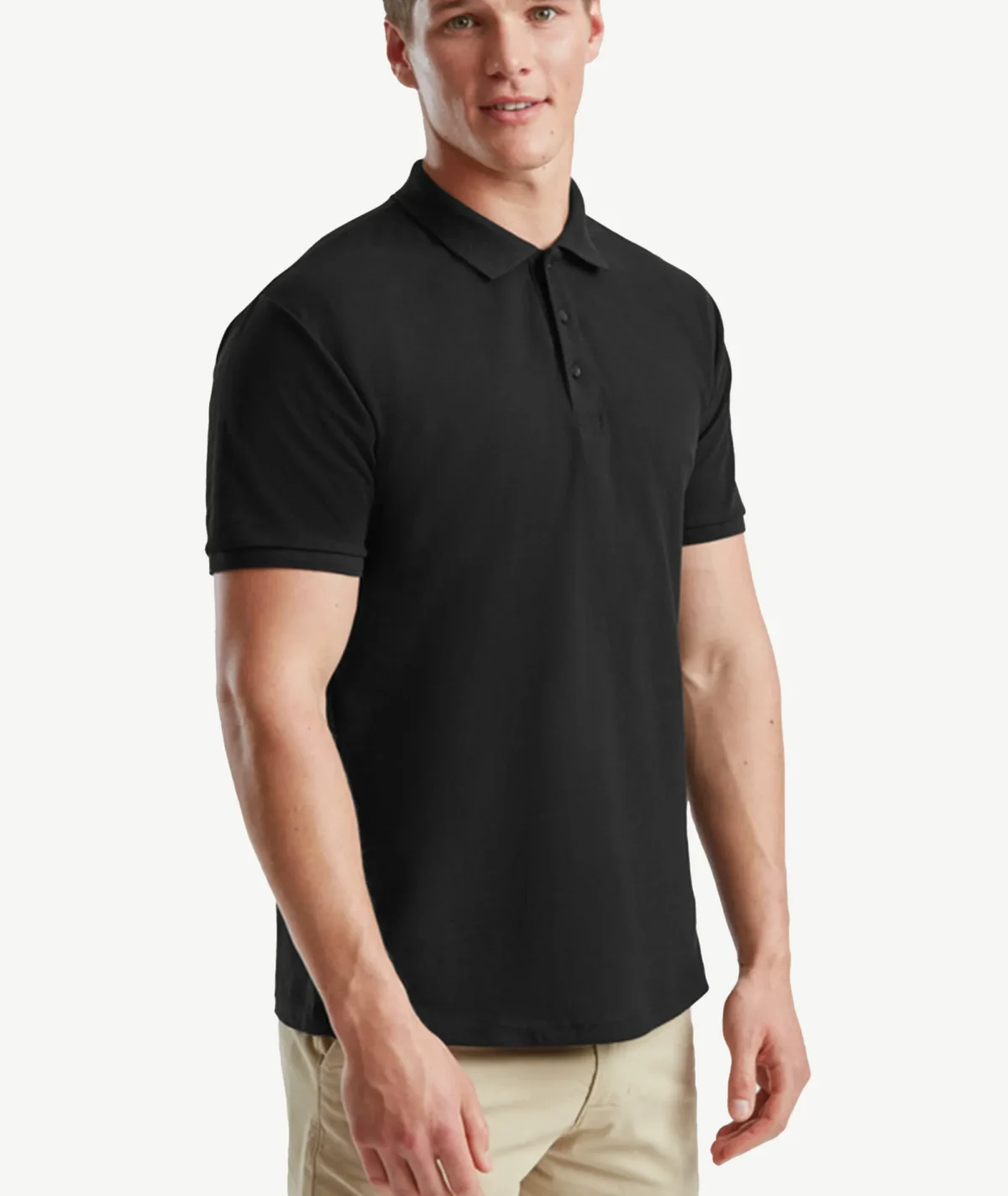 Polos  FRUIT OF THE LOOM Basique Noir – Image 3