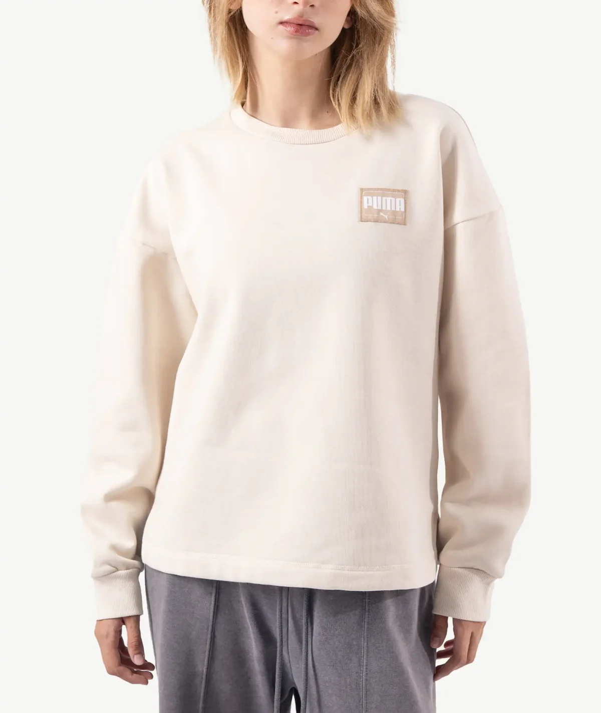 E-213038002-012_A Sweatshirt PUMA Femme Biege – Image 1